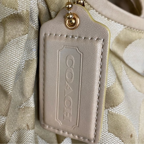 Coach Madison Phoebe Beige Leather Handbag - Picture 6 of 7